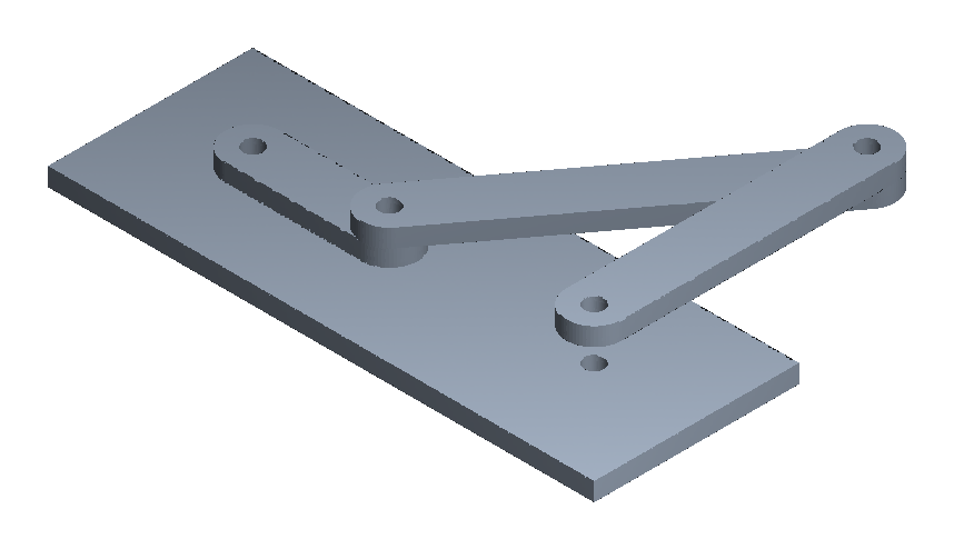 Four-bar linkage iso view