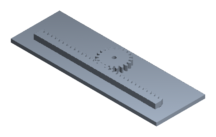 Rack and pinion iso view