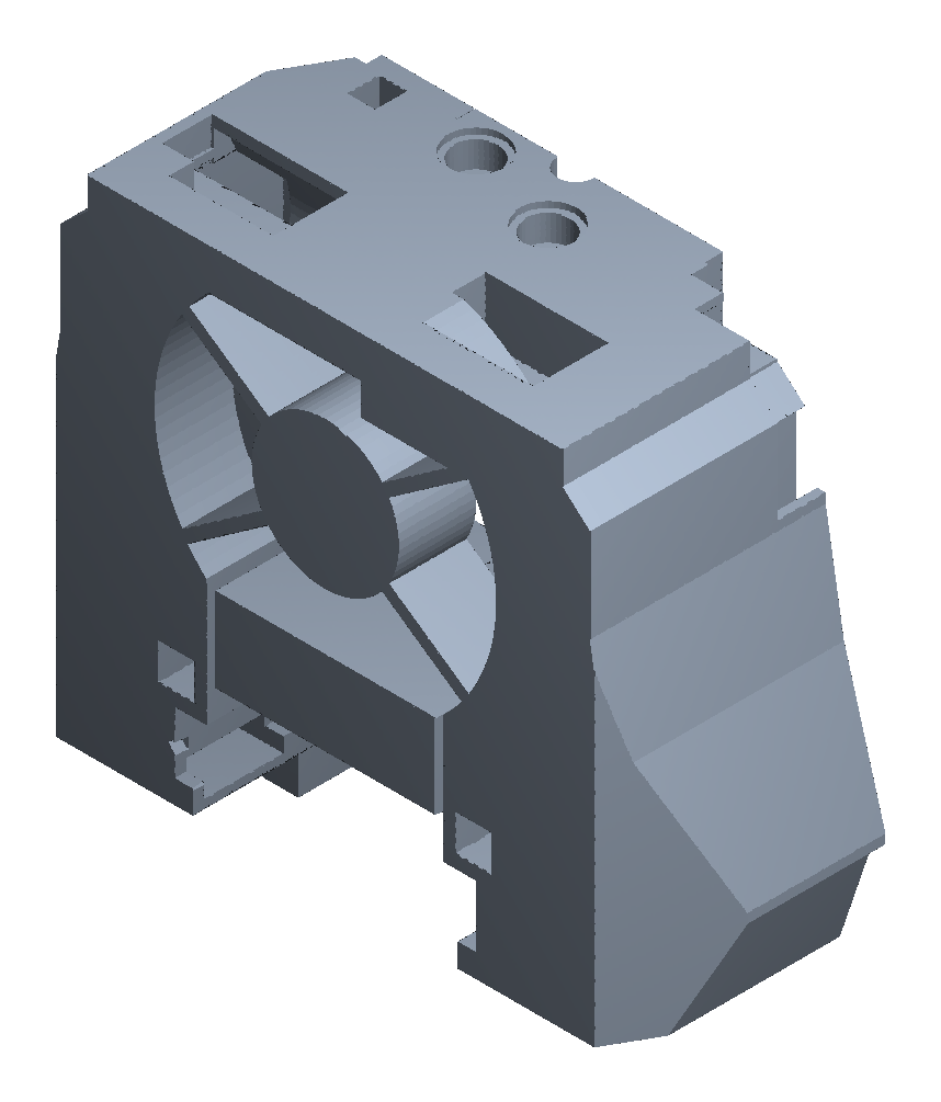 Voron Stealthburner front housing iso view